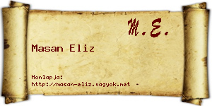 Masan Eliz névjegykártya